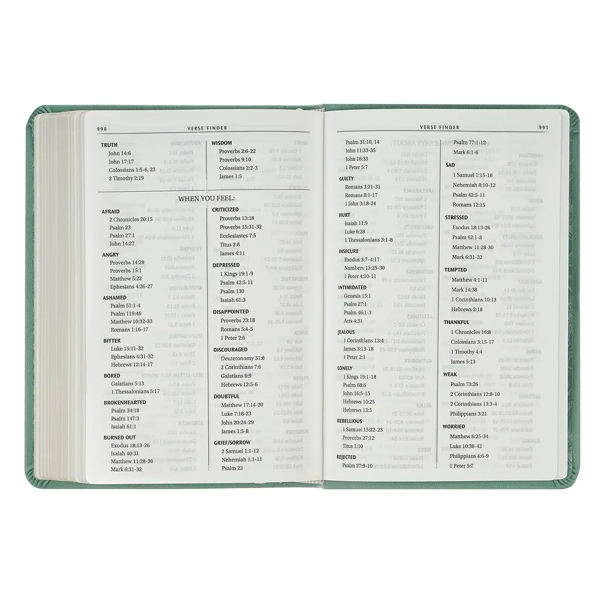 Teal Faux Leather KJV Bible