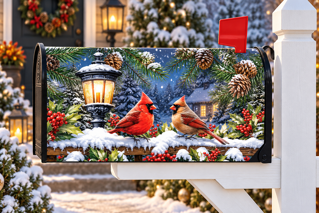 Large Cardinal Mailbox Cover