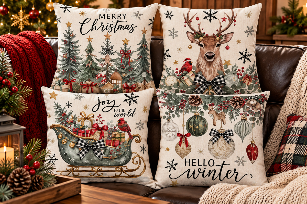 Christmas Pillowcase #3 - set of 4