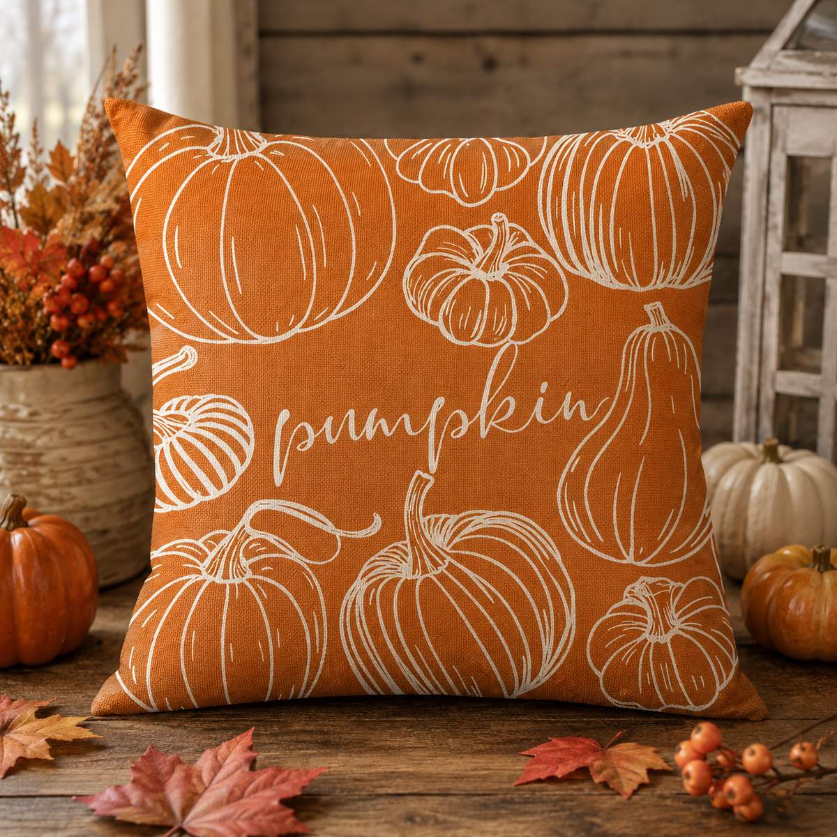 Orange Pumpkin Pillowcase