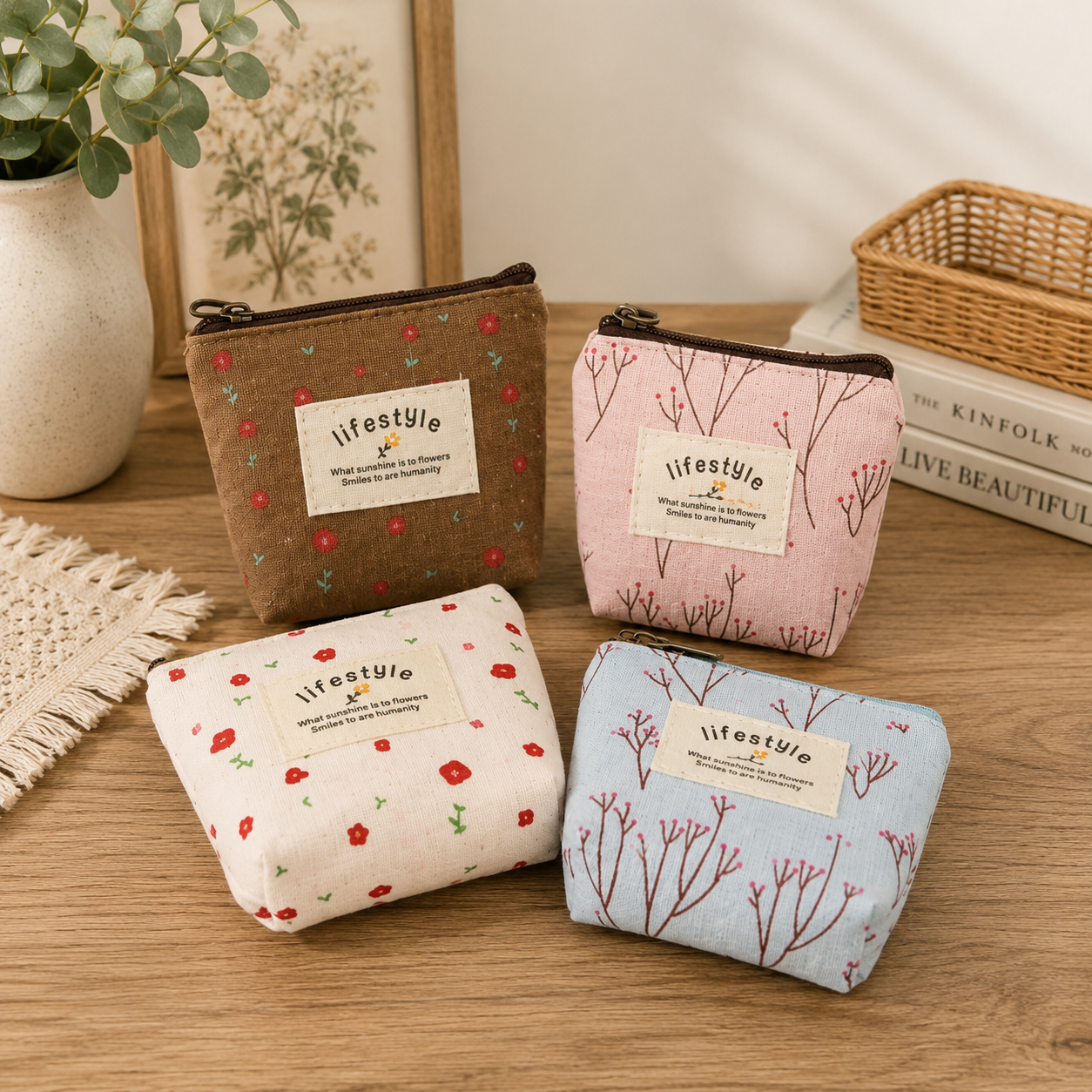 Small Floral Pouch