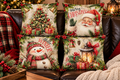 Vintage Christmas Pillowcase - Set of 4