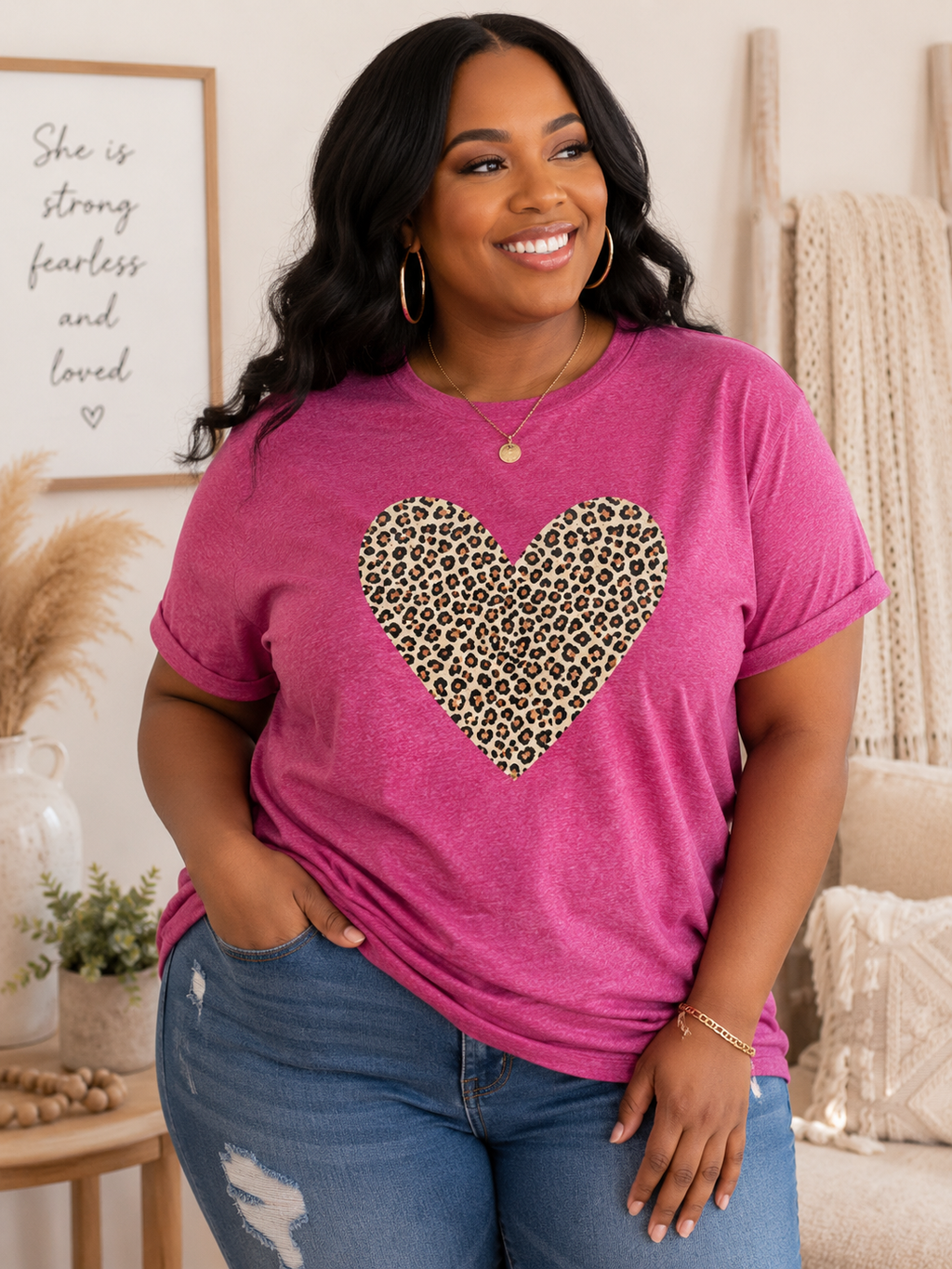 Cheetah Heart T-shirt