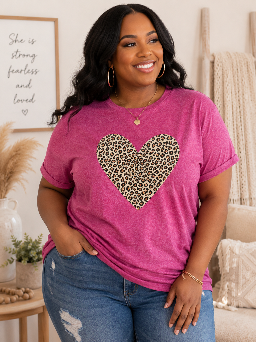 Cheetah Heart T-shirt