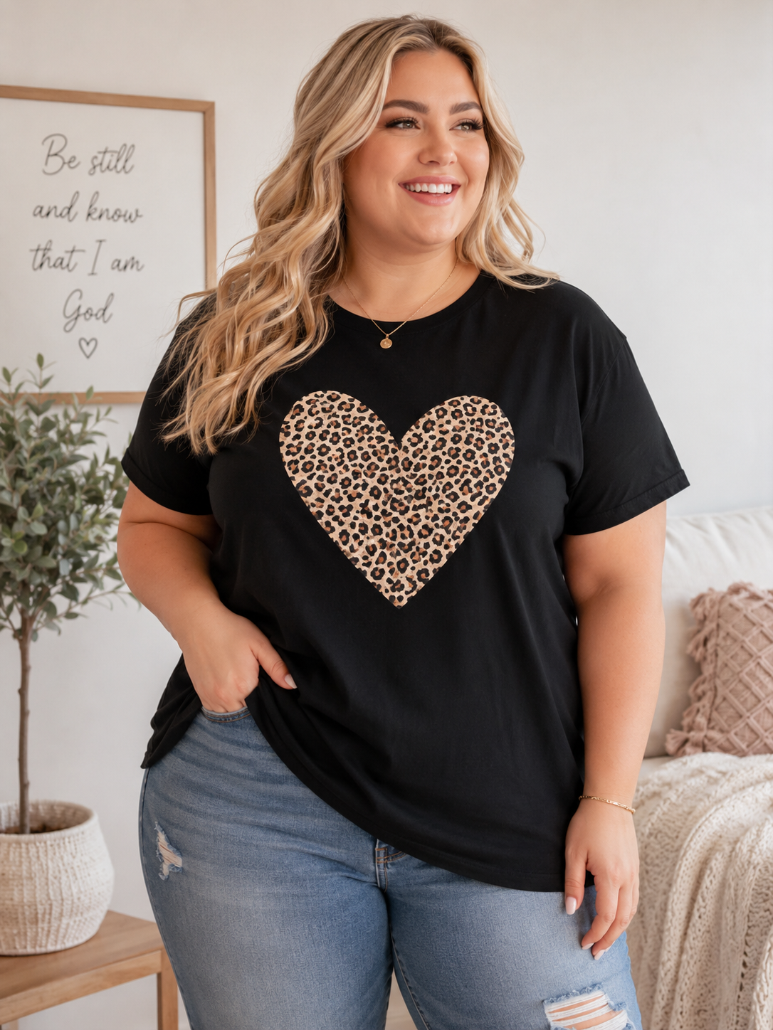 Cheetah Heart T-shirt