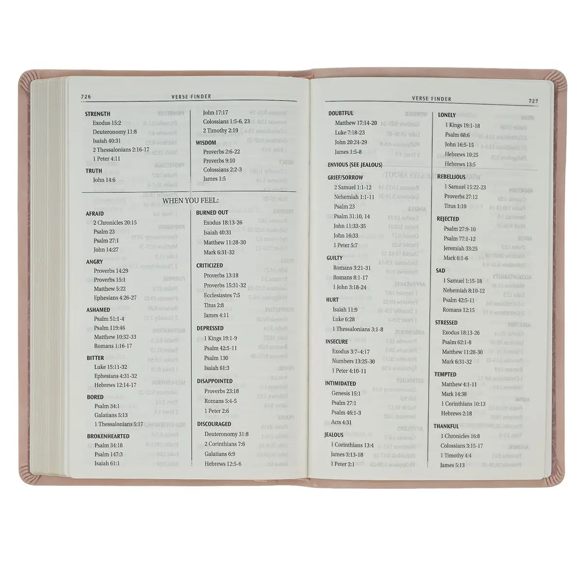 Blush Pink Faux Leather KJV Bible