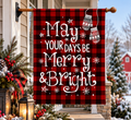 Merry and Bright House Flag