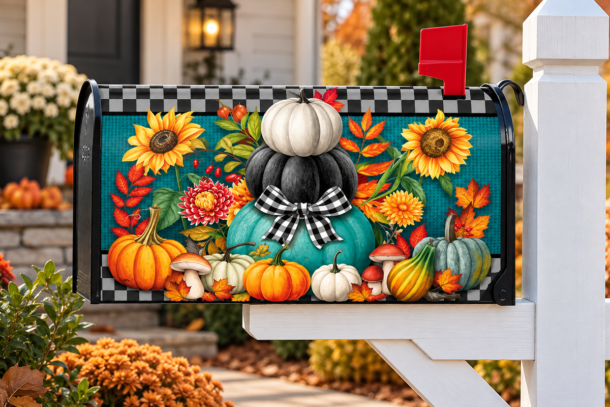Pumpkin Mailbox Cover