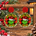Grinch Wreath Earrings