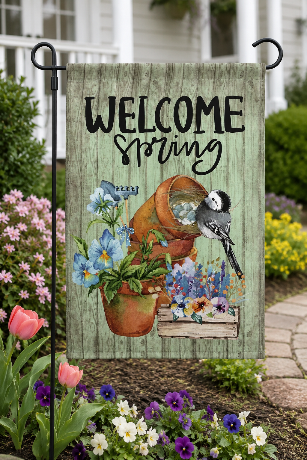 Bird Garden Flag