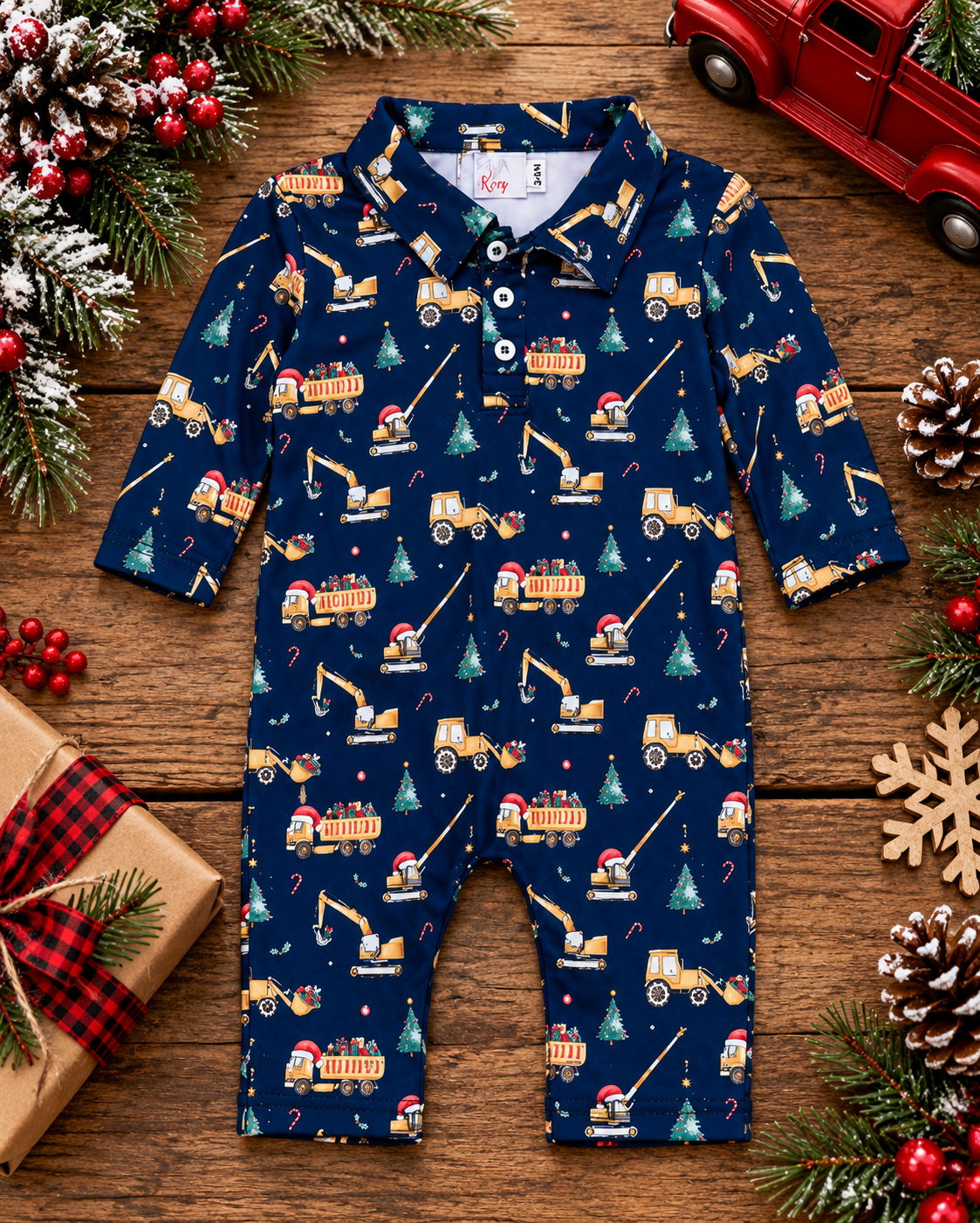 Oh What Fun It Is to Build L/S Polo One-Piece