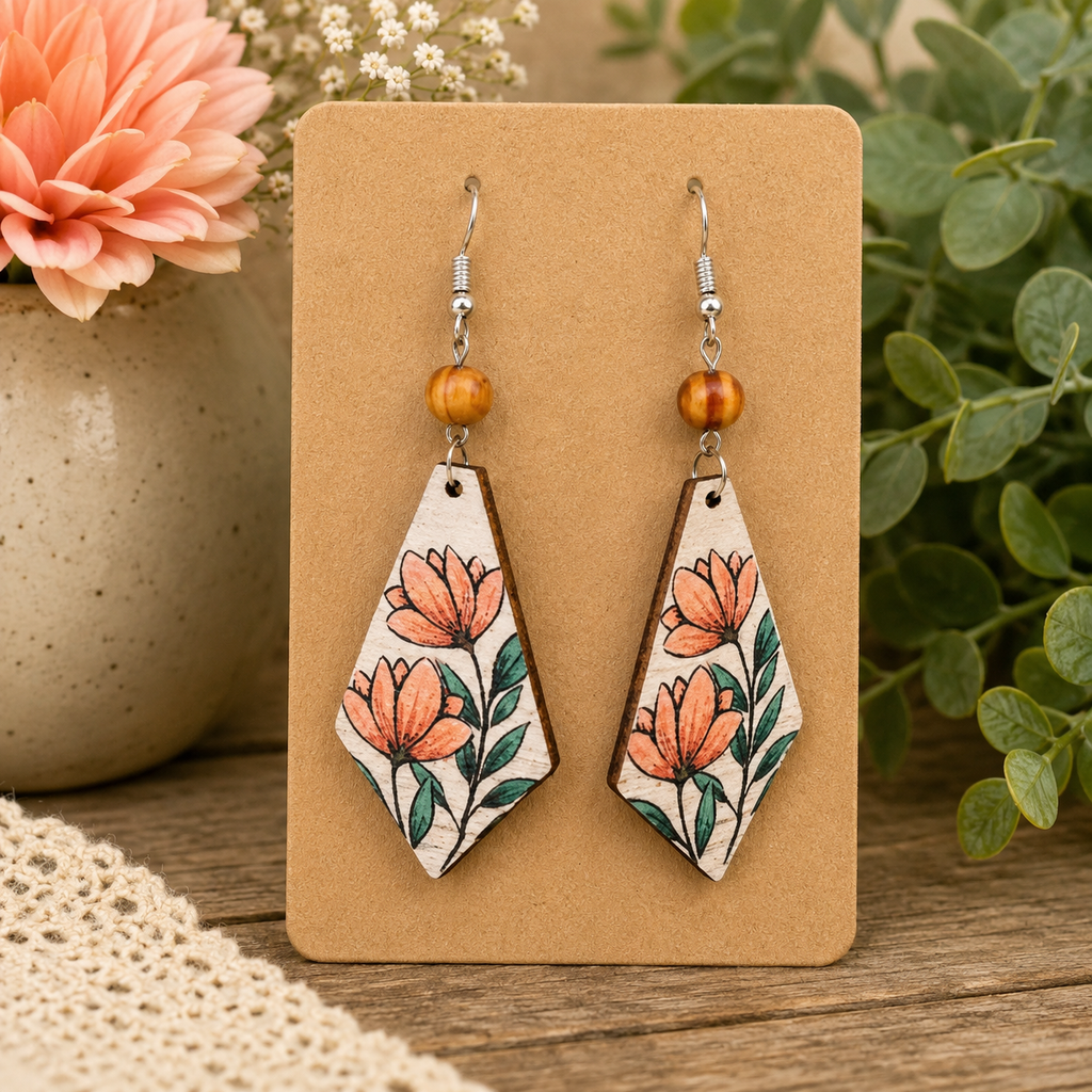 Dangle Wood Earrings