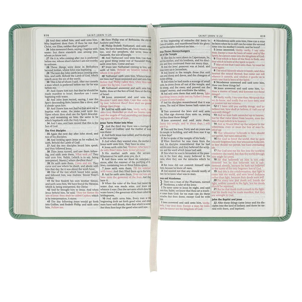 Teal Faux Leather KJV Bible
