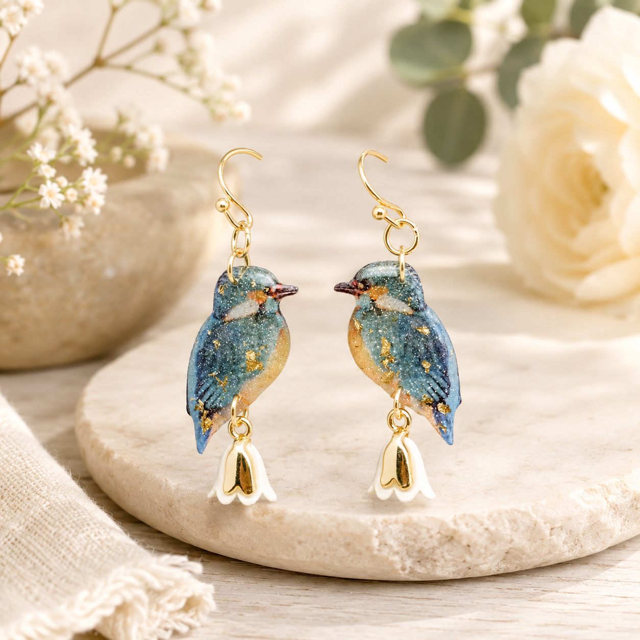 Blue Bird Earrings