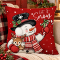 Red Snowman Pillowcase