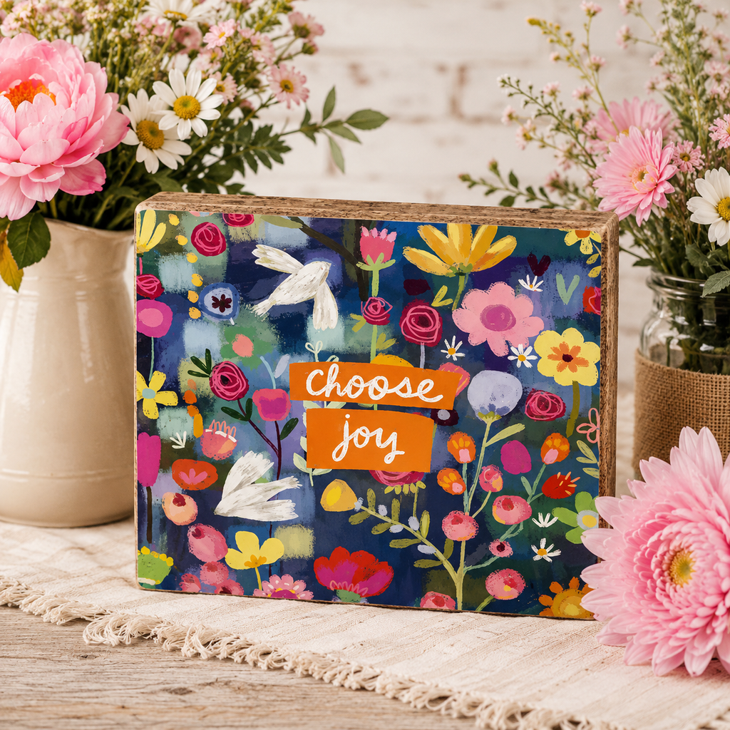 Choose Joy Block Sign