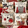 Christmas Pillowcases-Black White and Red