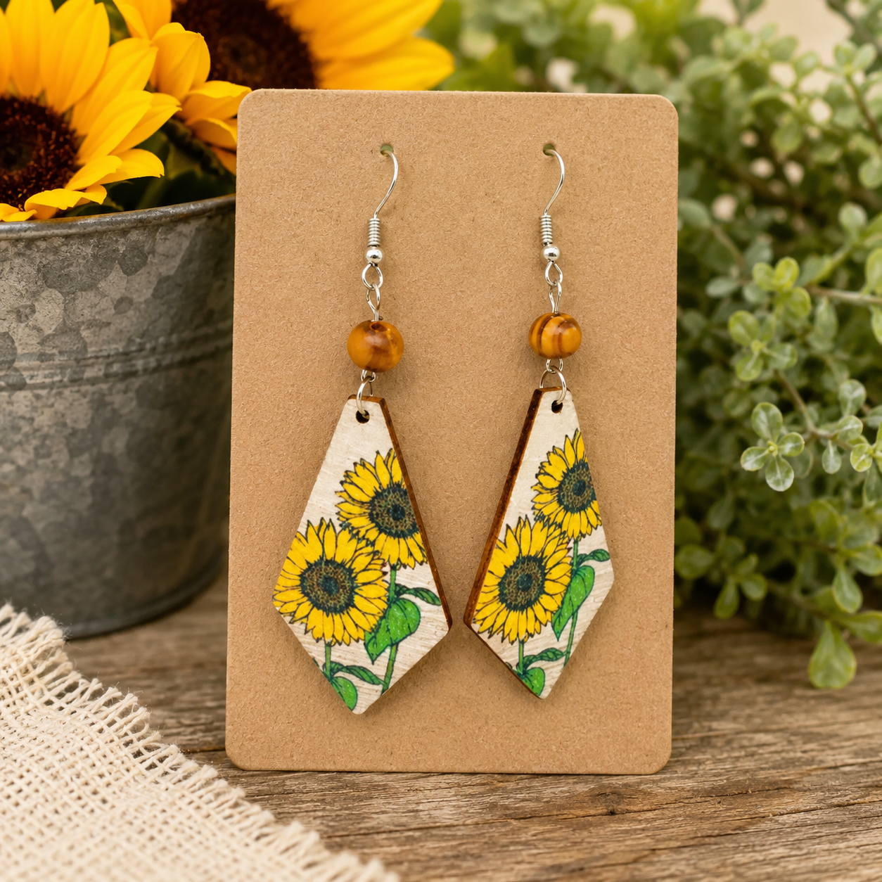 Dangle Wood Earrings