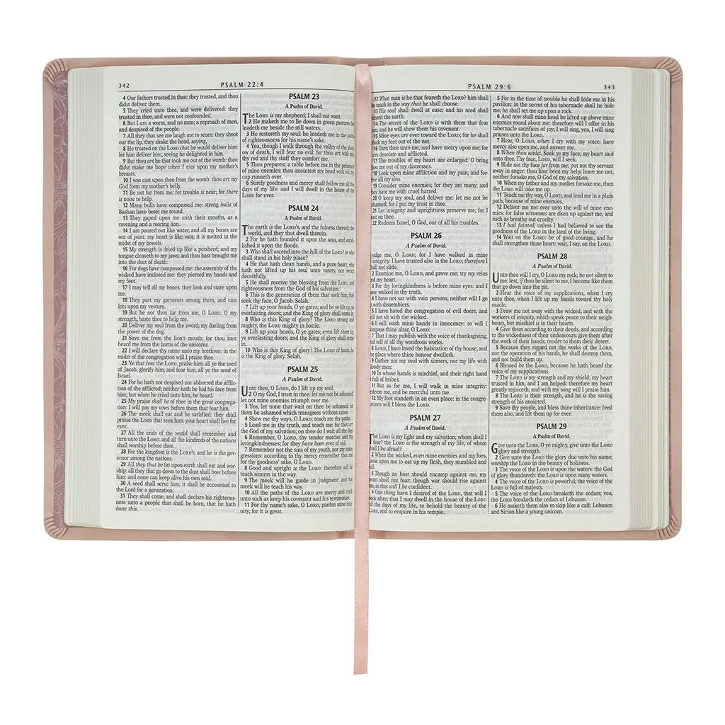 Blush Pink Faux Leather KJV Bible