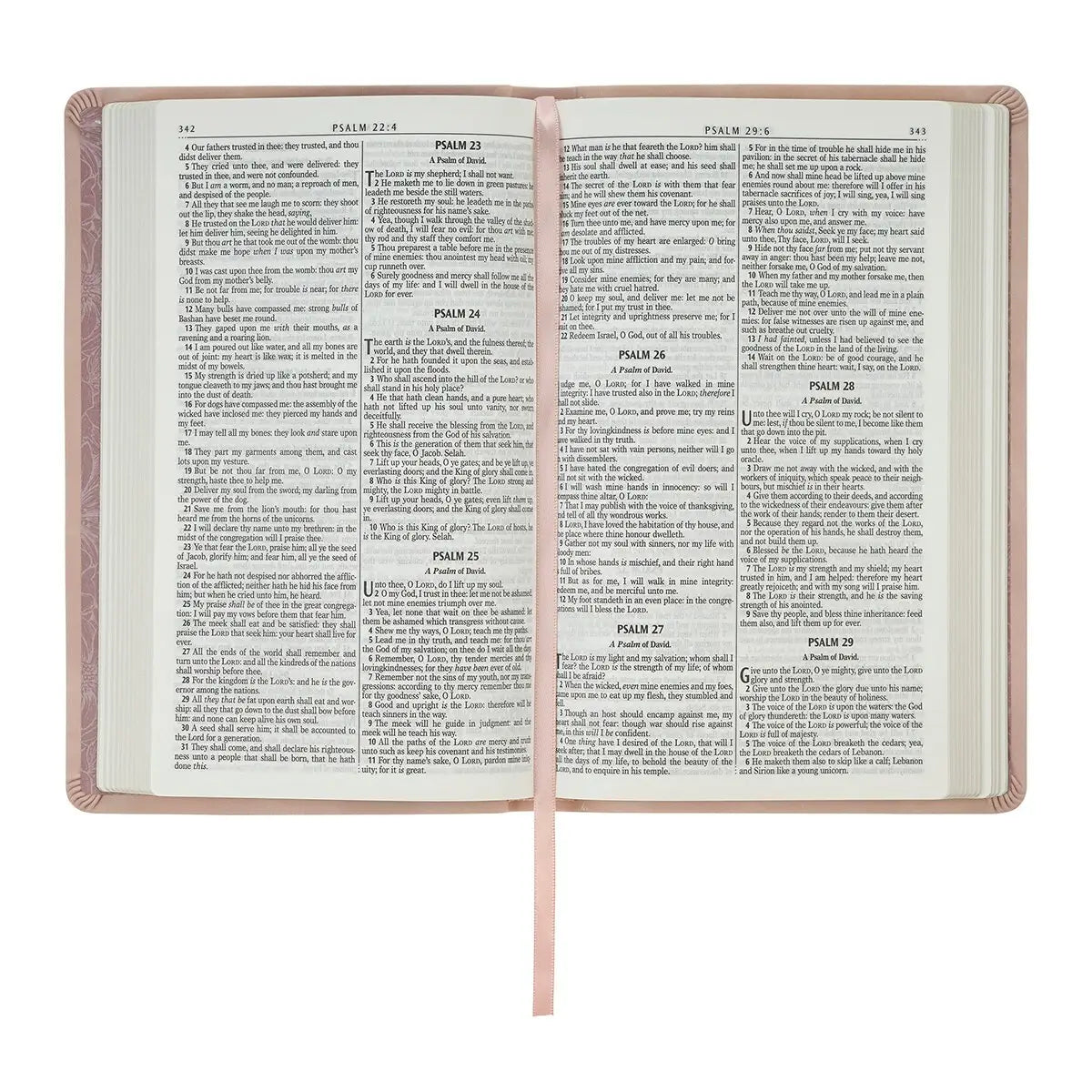Blush Pink Faux Leather KJV Bible