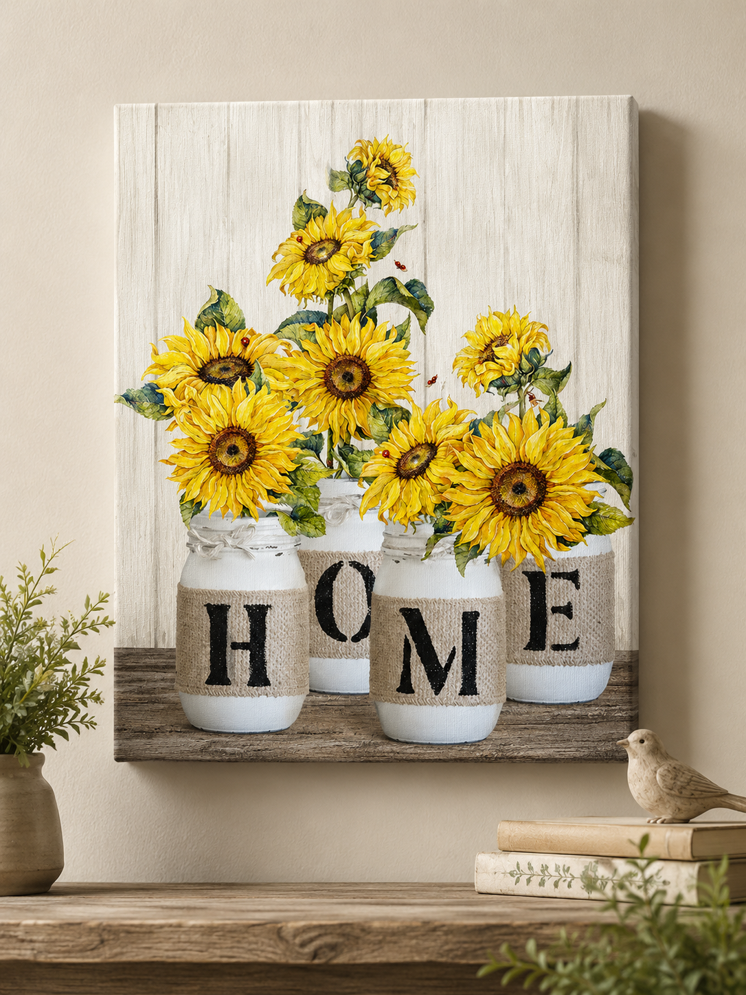Canvas Sunflower 12x16 Wall Decor