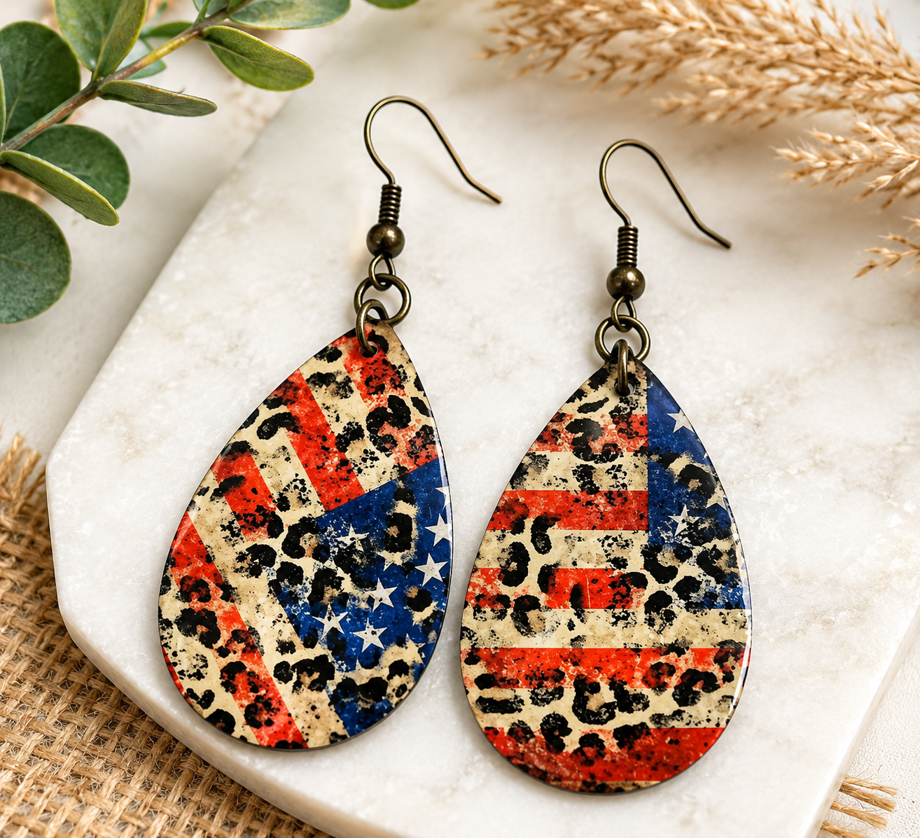 Flag Earrings