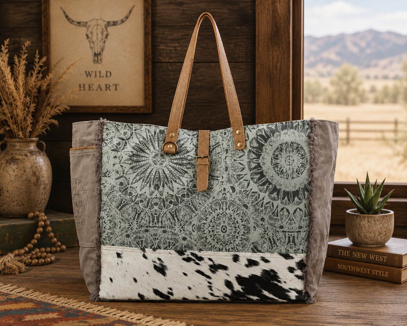 Green Floral Weekender - Myra Bag