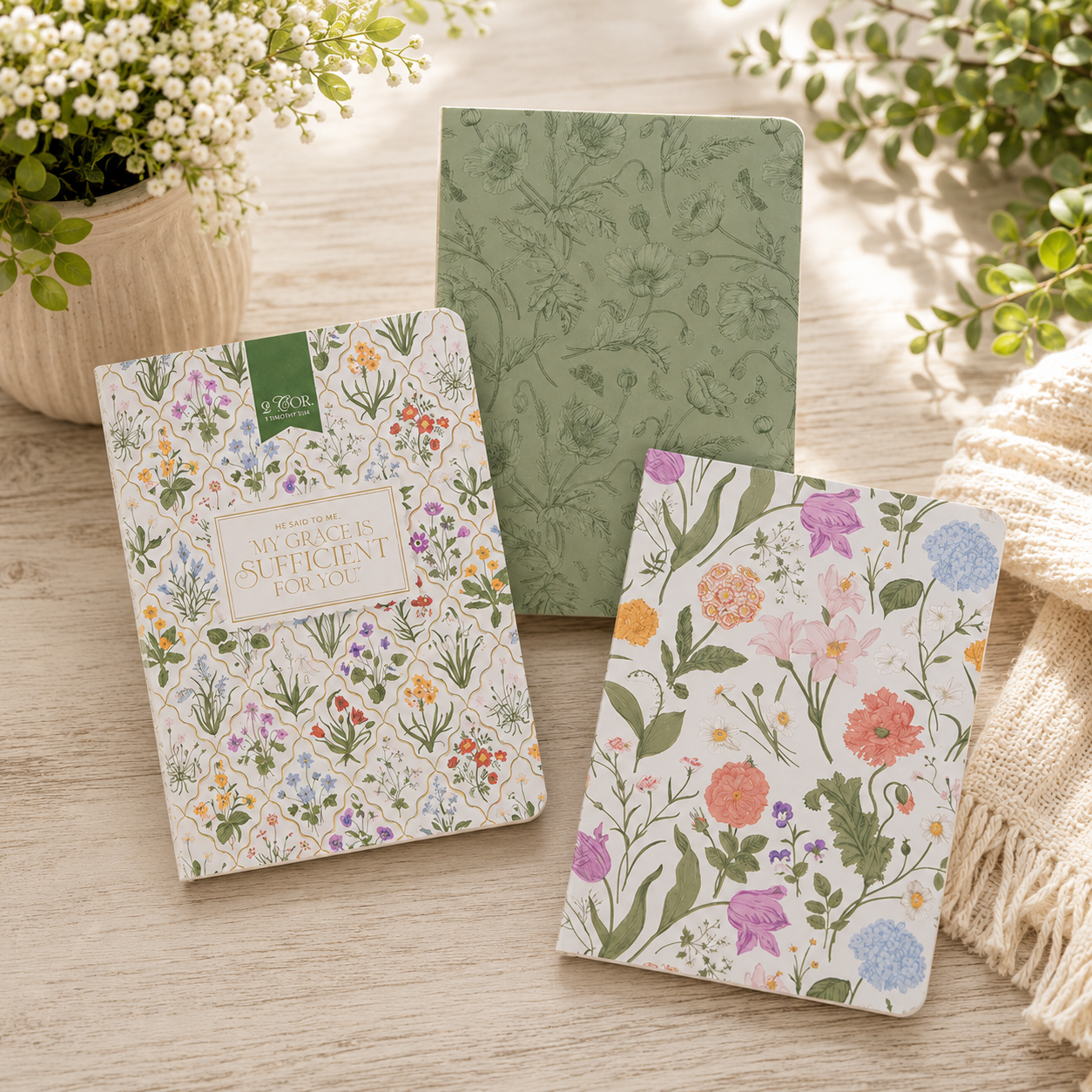 My Grace Is Sufficient 3-piece notebook