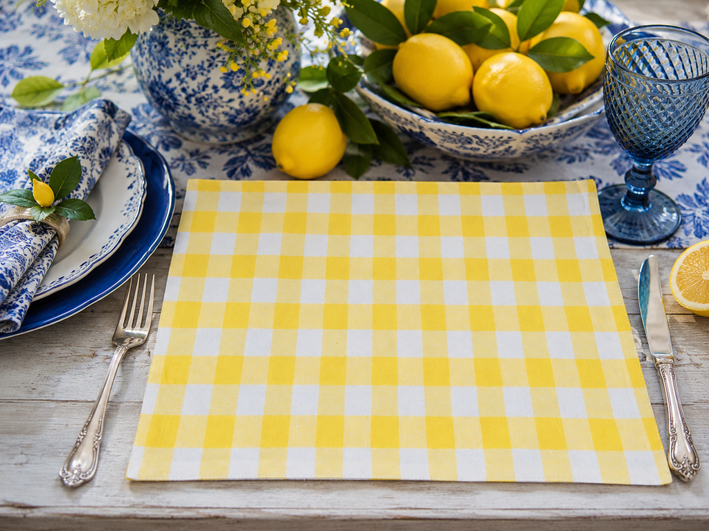 Yellow Checked Placemats