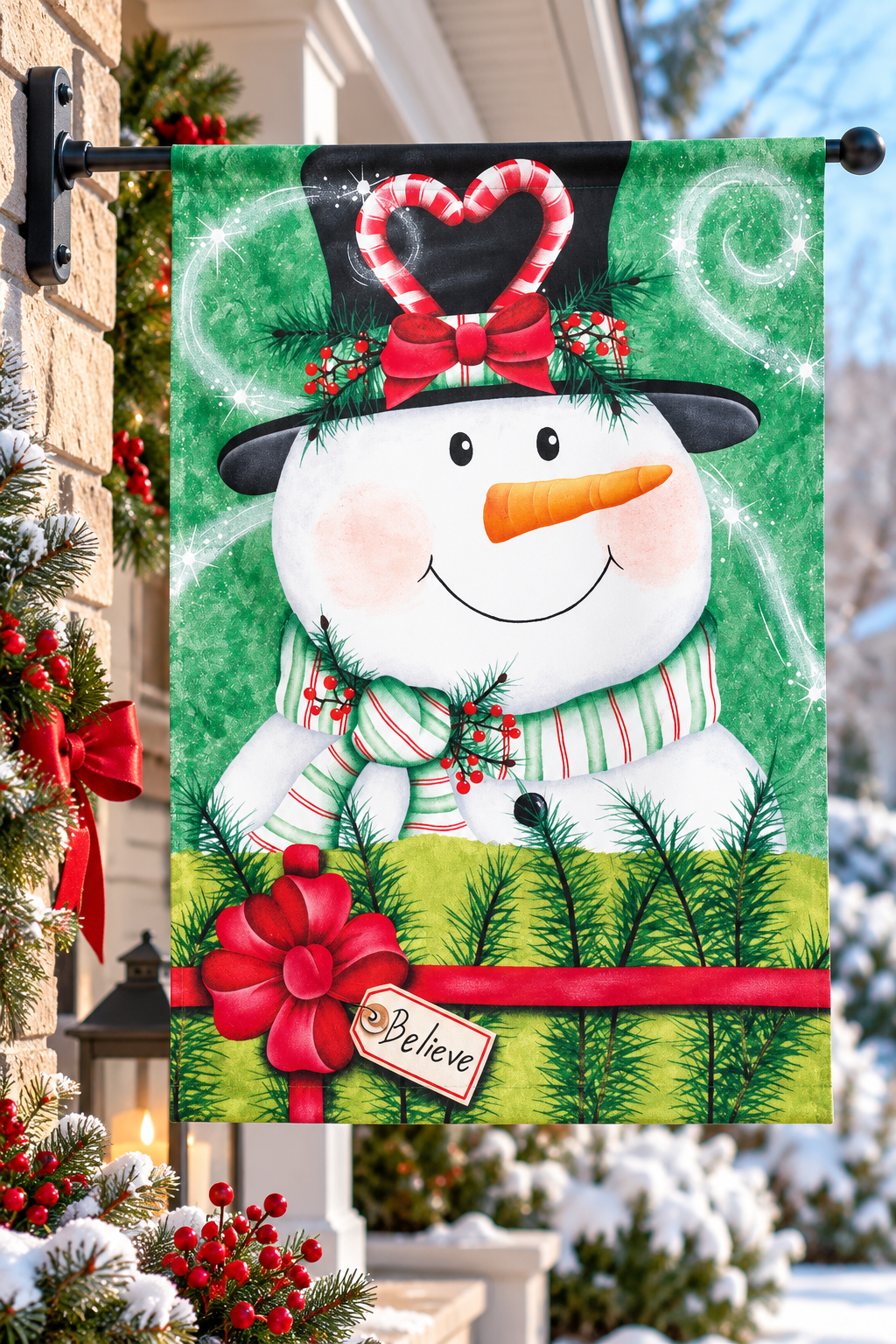 Snowman House Flag