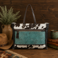 Sea Grass Hair-on Leather Tote - Myra Bag